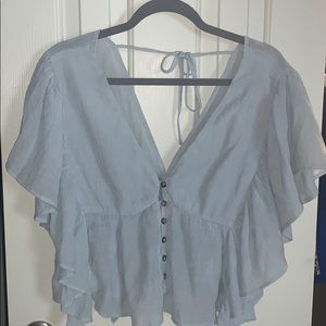 Pale blue blouse